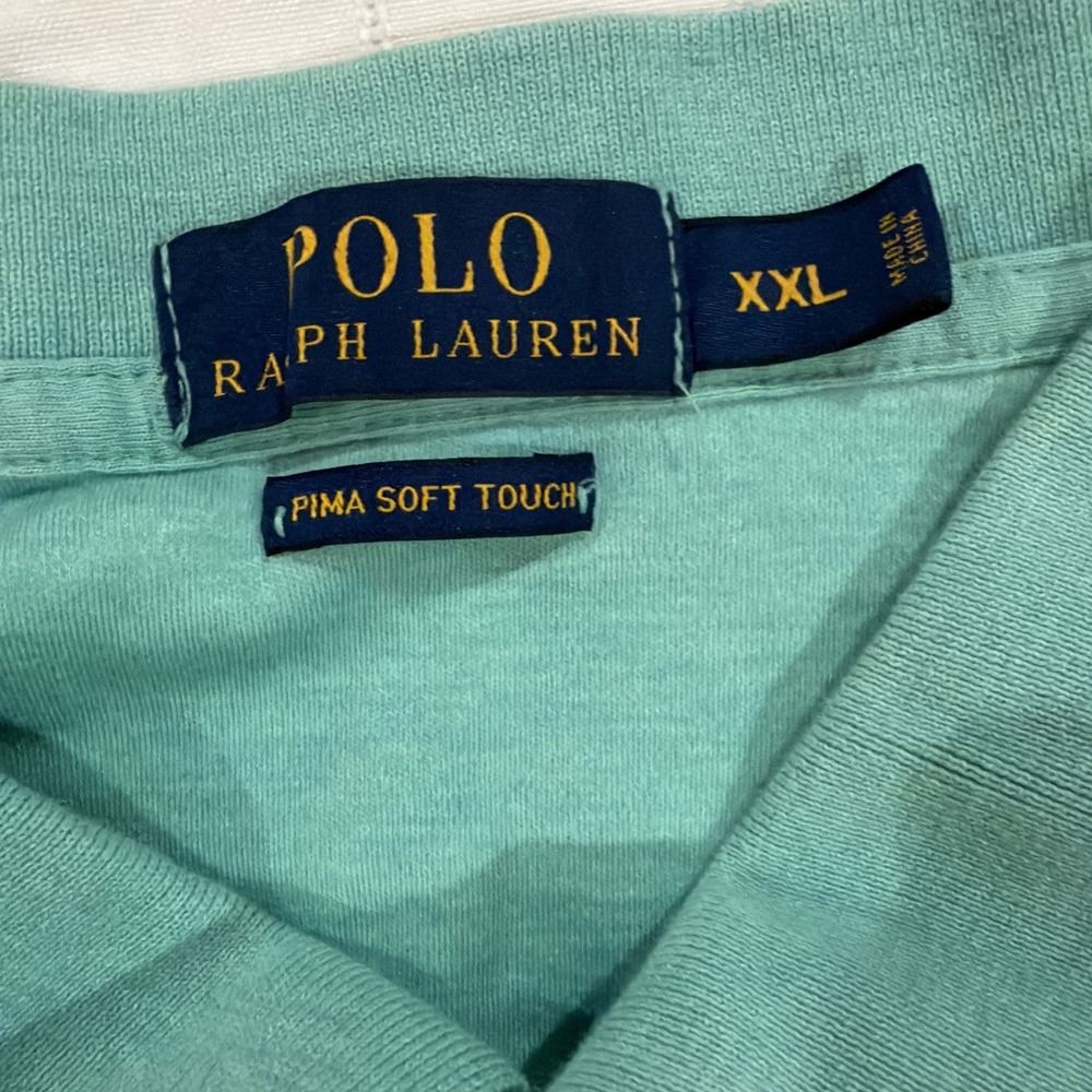 Polo Ralph Lauren Pima Soft Touch Short Sleeve Shirt Mens XXL  3/4 Button - Picture 4 of 4